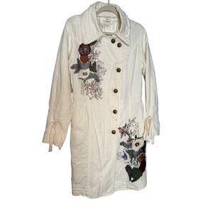 Cover Charge‎ long floral embroidered jacket